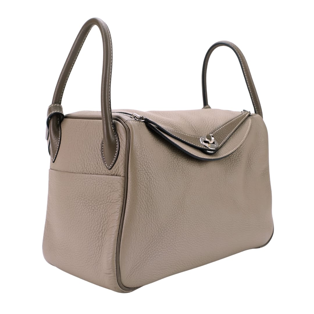 Hermès Lindy 34 Etoupe Etain Clemence Palladium Hardware
