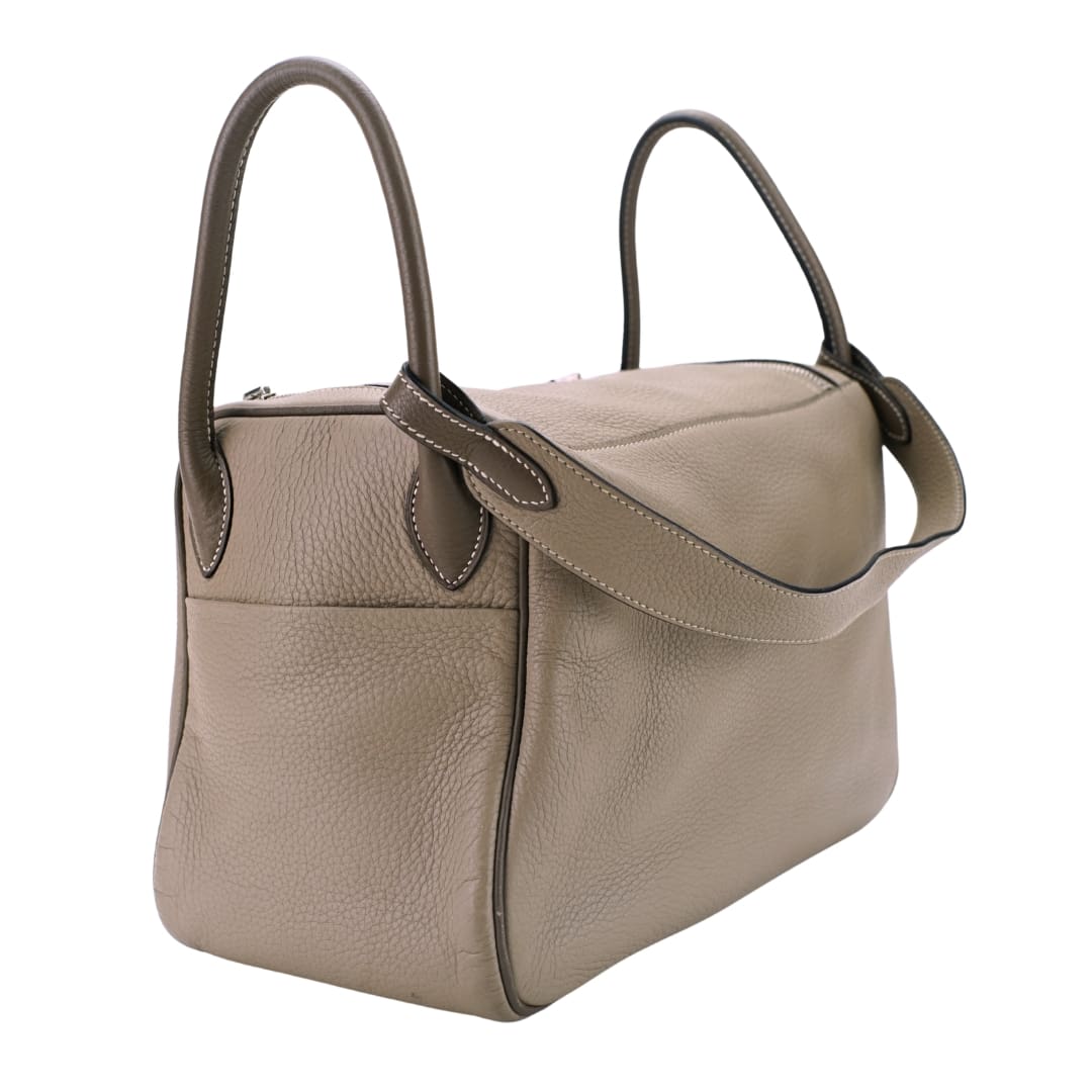 Hermès Lindy 34 Etoupe Etain Clemence Palladium Hardware