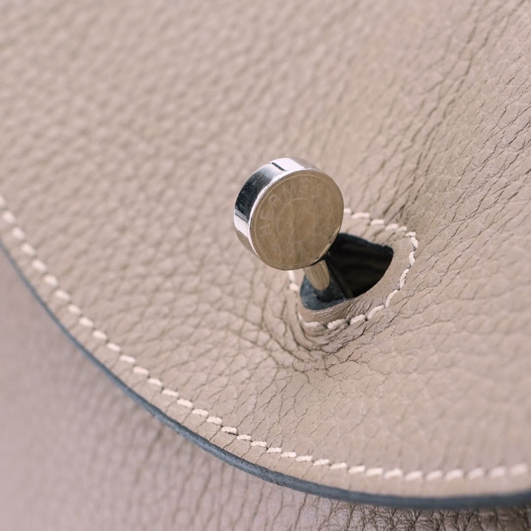 Hermès Lindy 34 Etoupe Etain Clemence Palladium Hardware