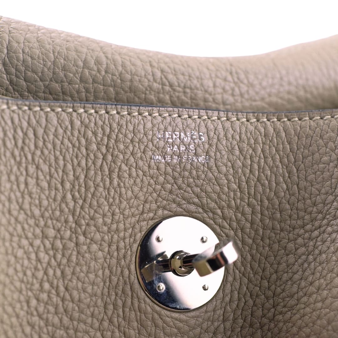 Hermès Lindy 34 Etoupe Etain Clemence Palladium Hardware