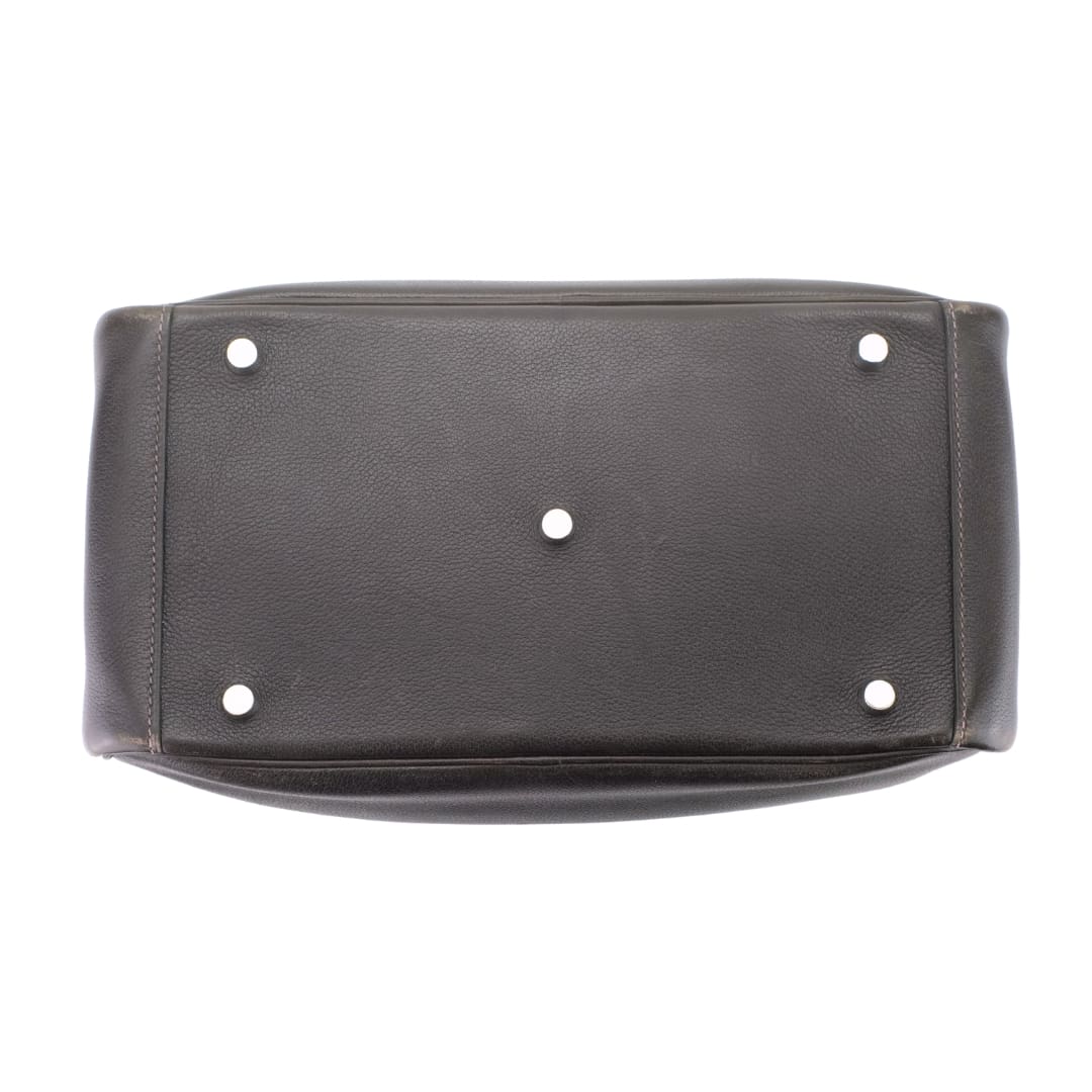 Hermès Lindy 30 Chocolate Swift Leather Palladium Hardware