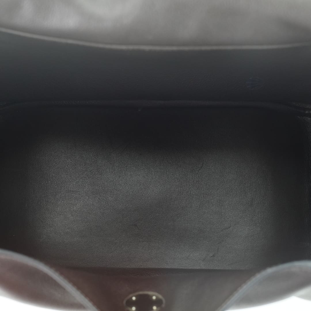 Hermès Lindy 30 Chocolate Swift Leather Palladium Hardware Handbag - Image 10