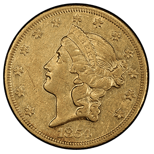1854-O Liberty Head Double Eagle