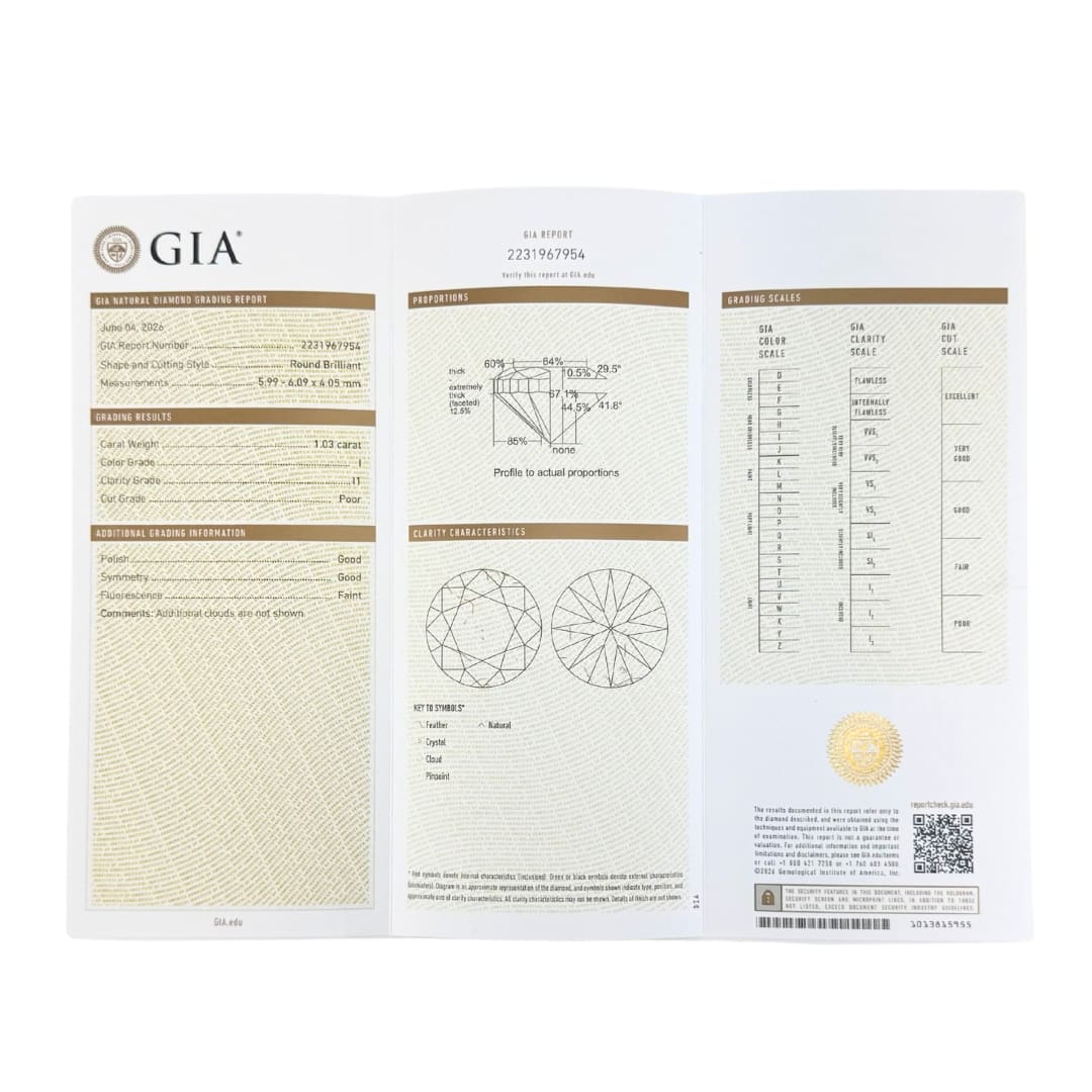 GIA Certified 1.03 Carat Round Brilliant Loose Diamond - Image 3