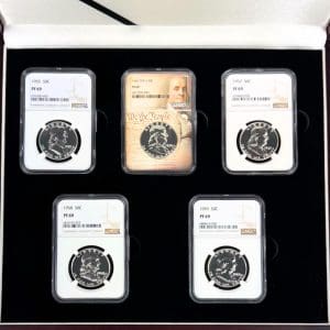 1955-1959-franklin-half-dollar-silver-proof-set-ngc-pf69-complete