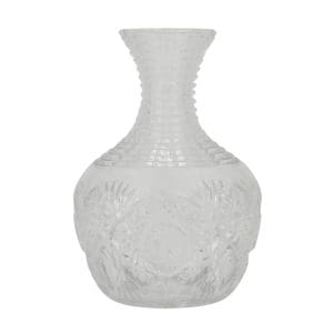 American Brilliant Period Cut Glass Decanter Stepped Neck Hobstar