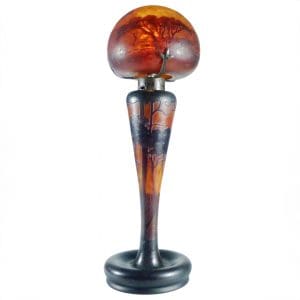 Daum Nancy Cameo Glass Seascape Lamp