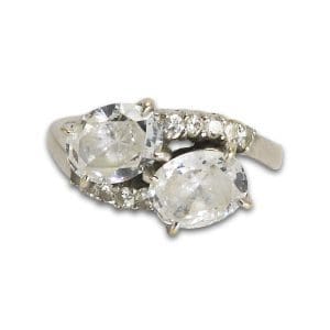 Cubic Zirconia Ring in 14K White Gold