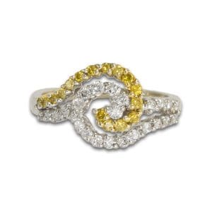 Swirl Diamond Ring
