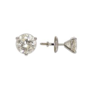 Diamond Stud Earrings in 14K White Gold