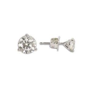 Diamond Stud Earrings in 14K White Gold
