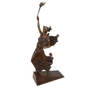 Erte Bronze Liberty Fearless and Free Bronze on Patina
