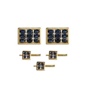 Blue Sapphire & Diamond Cufflinks