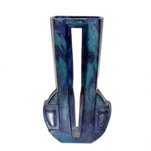 Daum France Art Deco Blue Art Vase