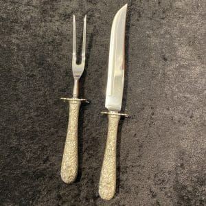 Repousse by S. Kirk & Son Sterling Handle Knife/Fork Set