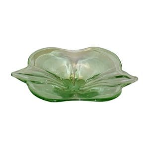Murano Green Art Glass Candy Bowl