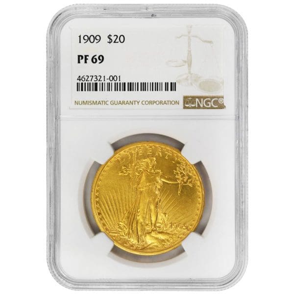 1909 $20 St. Gaudens, NGC PF69