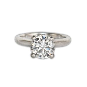 GIA Certified Platinum Diamond Ring