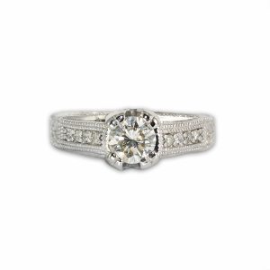 Diamond Engagement Ring in 14K White Gold