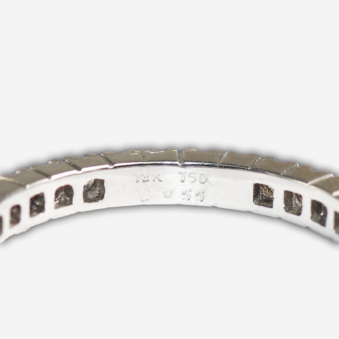 18K White Gold Diamond Eternity Band Ring 0.55 ct - Image 5