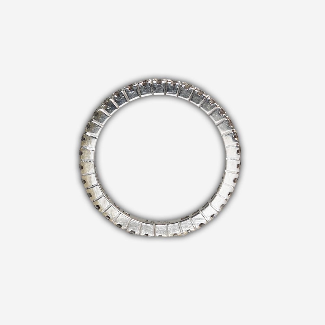 18K White Gold Diamond Eternity Band Ring 0.55 ct - Image 4