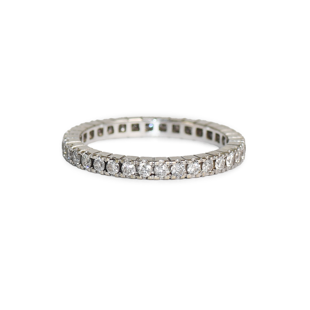 Diamond Eternity Band Ring in 18K White Gold