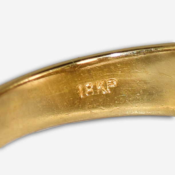 18K Yellow Gold Diamond Engagement Ring - Image 7