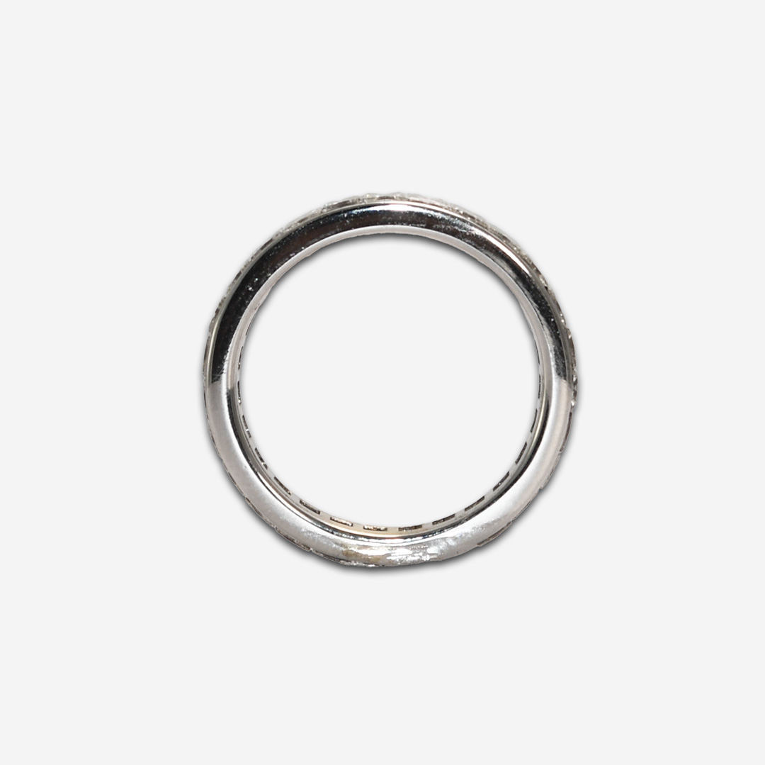 14K White Gold Princess Cut Diamond Eternity Band Ring 2.00 ct - Image 4