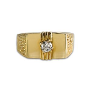 Men's Diamond Ring in 14K Yellow Gold