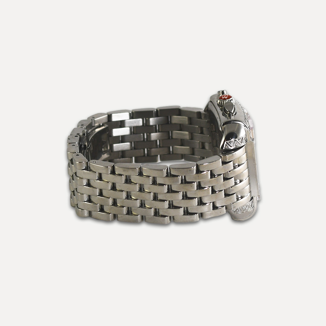 Michele Urban Diamond & Stainless Steel Watch (35mm x 28mm) - Image 8