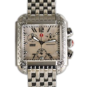 Michele Urban Diamond & Stainless Steel Watch