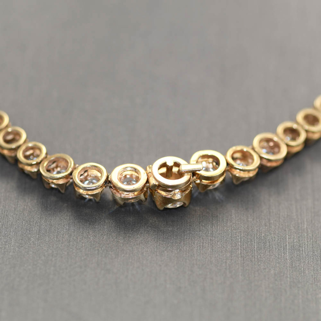 14K Yellow Gold Diamond Necklace, 6.90tdw, 22.1g - Image 5