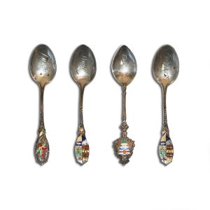 Set of 4 Sterling Silver Canada Souvenir Spoons
