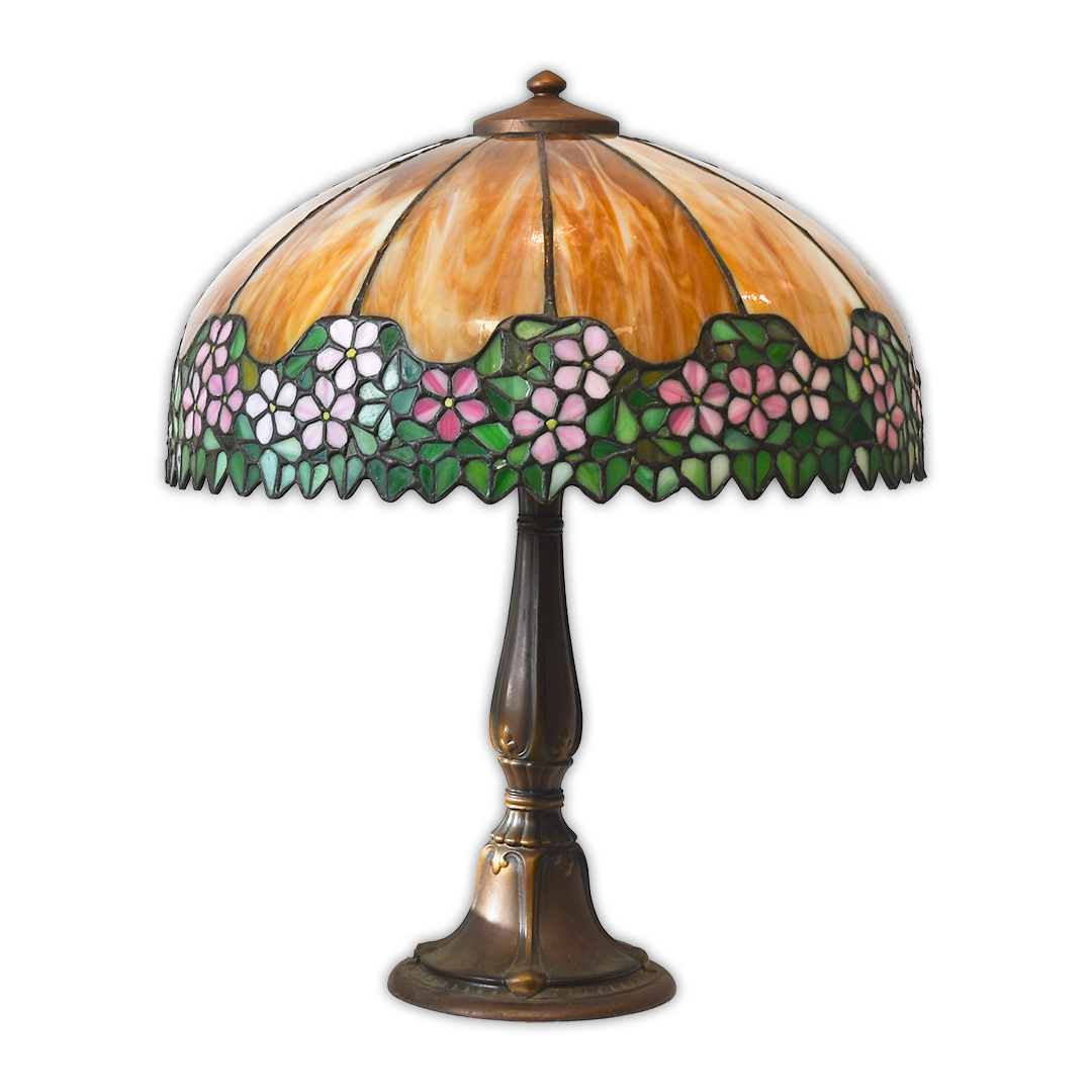 Original Antique Handel Style Table Lamp Circa 1920 - Image 3