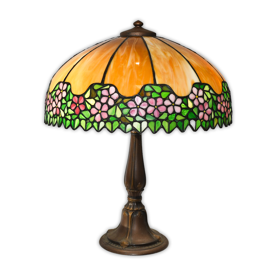 Original Antique Handel Style Table Lamp Circa 1920 - Image 2