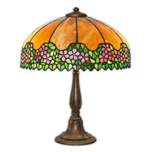 Original Antique Handel Style Table Lamp Circa 1920