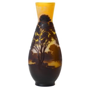 Galle Cameo Glass Landscape Vase