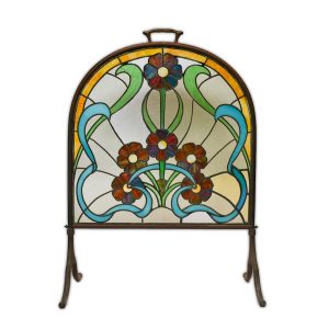 Art Nouveau Stained Glass Fireplace Screen (Tiffany Style)