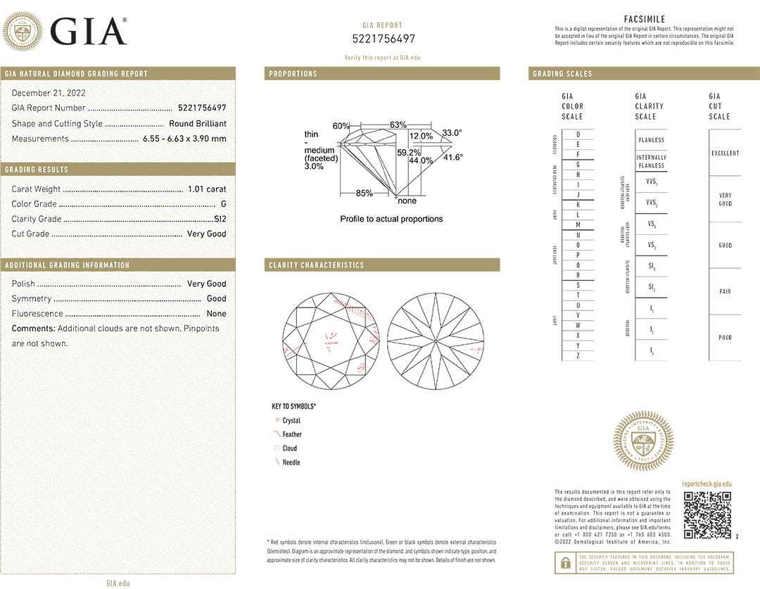 GIA Certified Round Brilliant Cut Loose Diamond 1.01ct - Image 4
