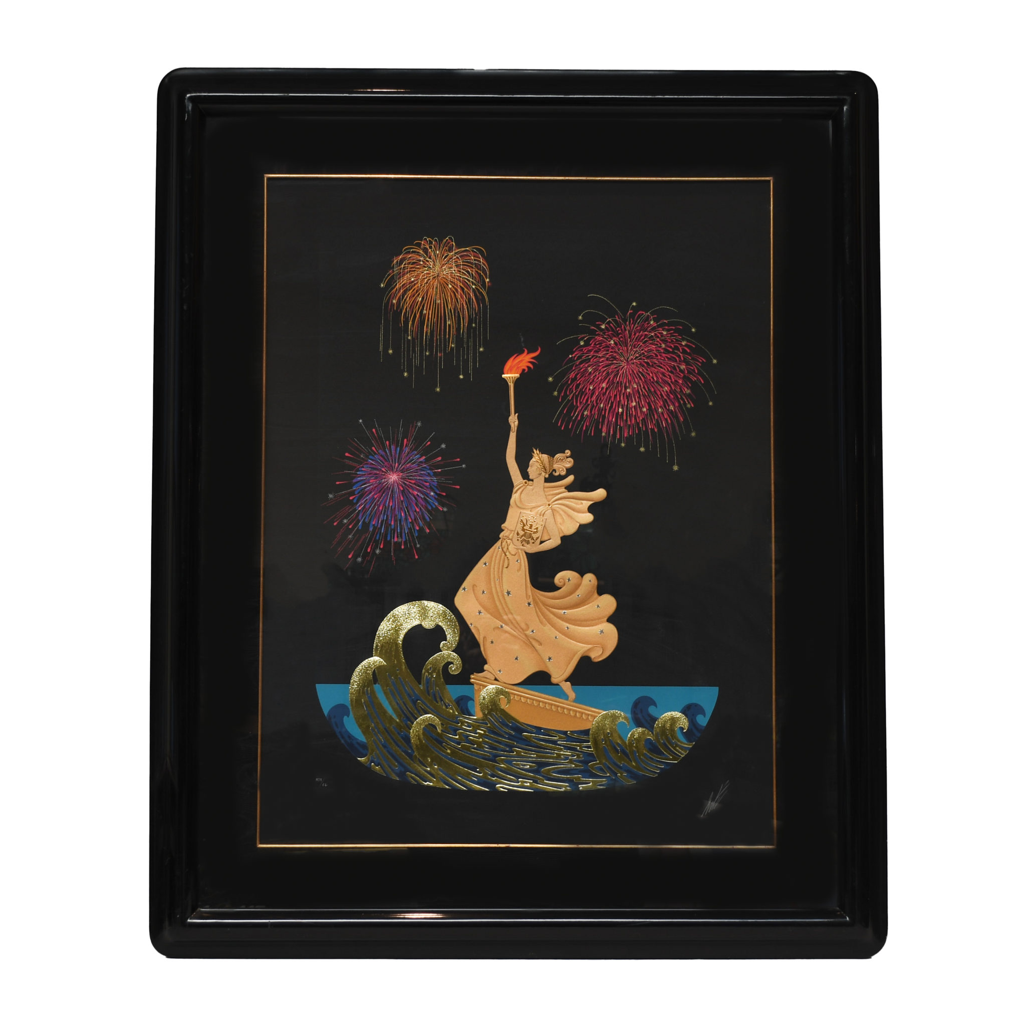 Statue of Liberty Day & Night by Erte (Signed) - Image 5