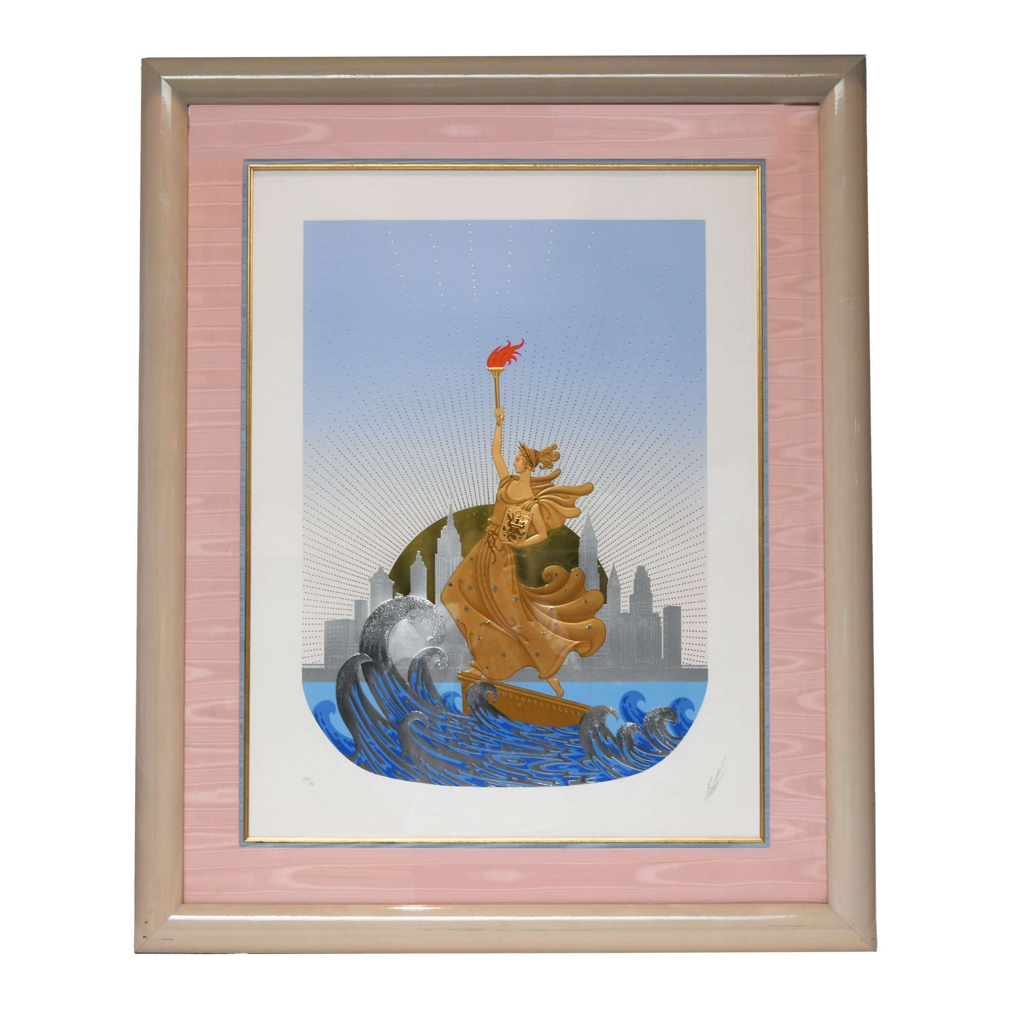 Statue of Liberty Day & Night by Erte (Signed) - Image 2