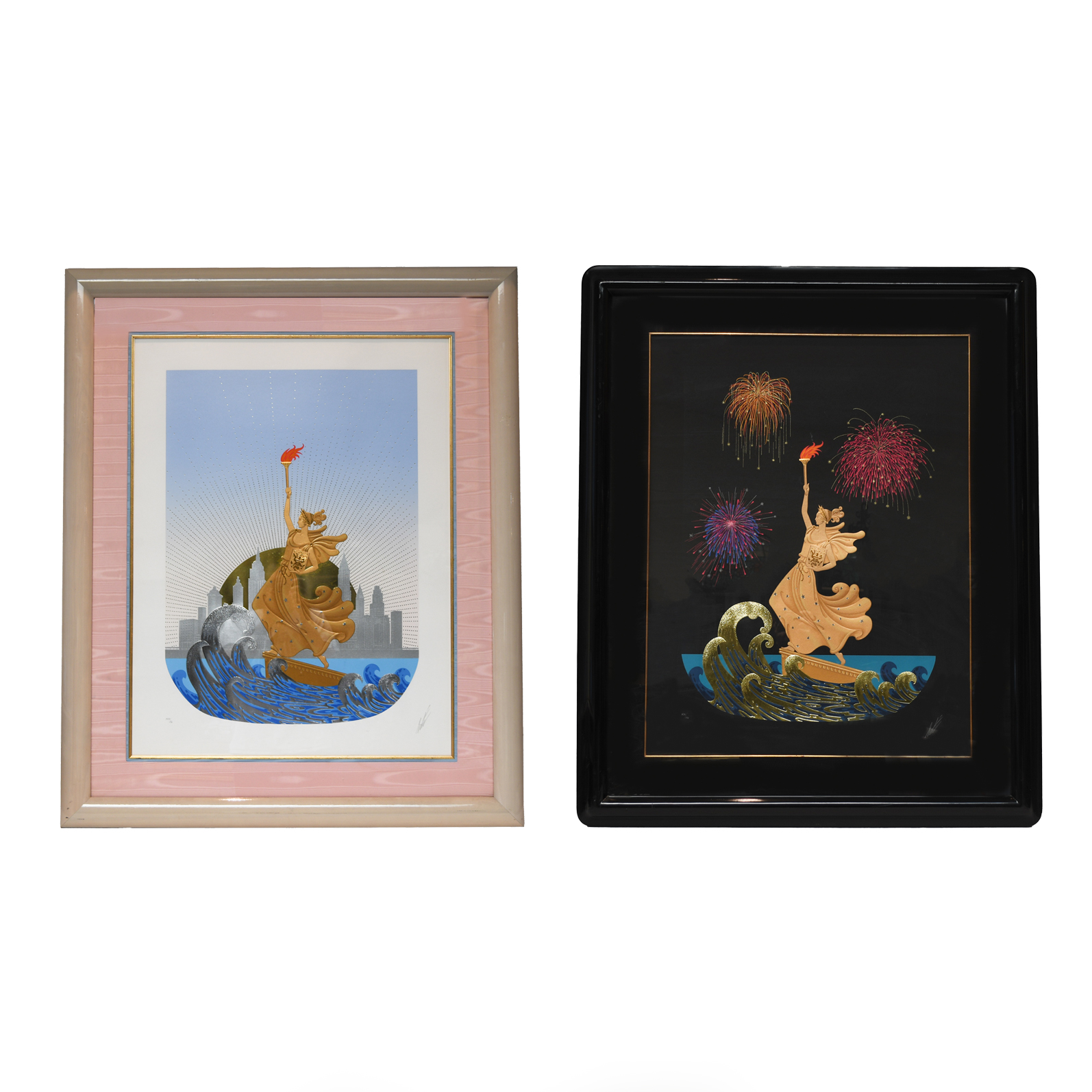 Statue of Liberty Day & Night by Erte (Signed)
