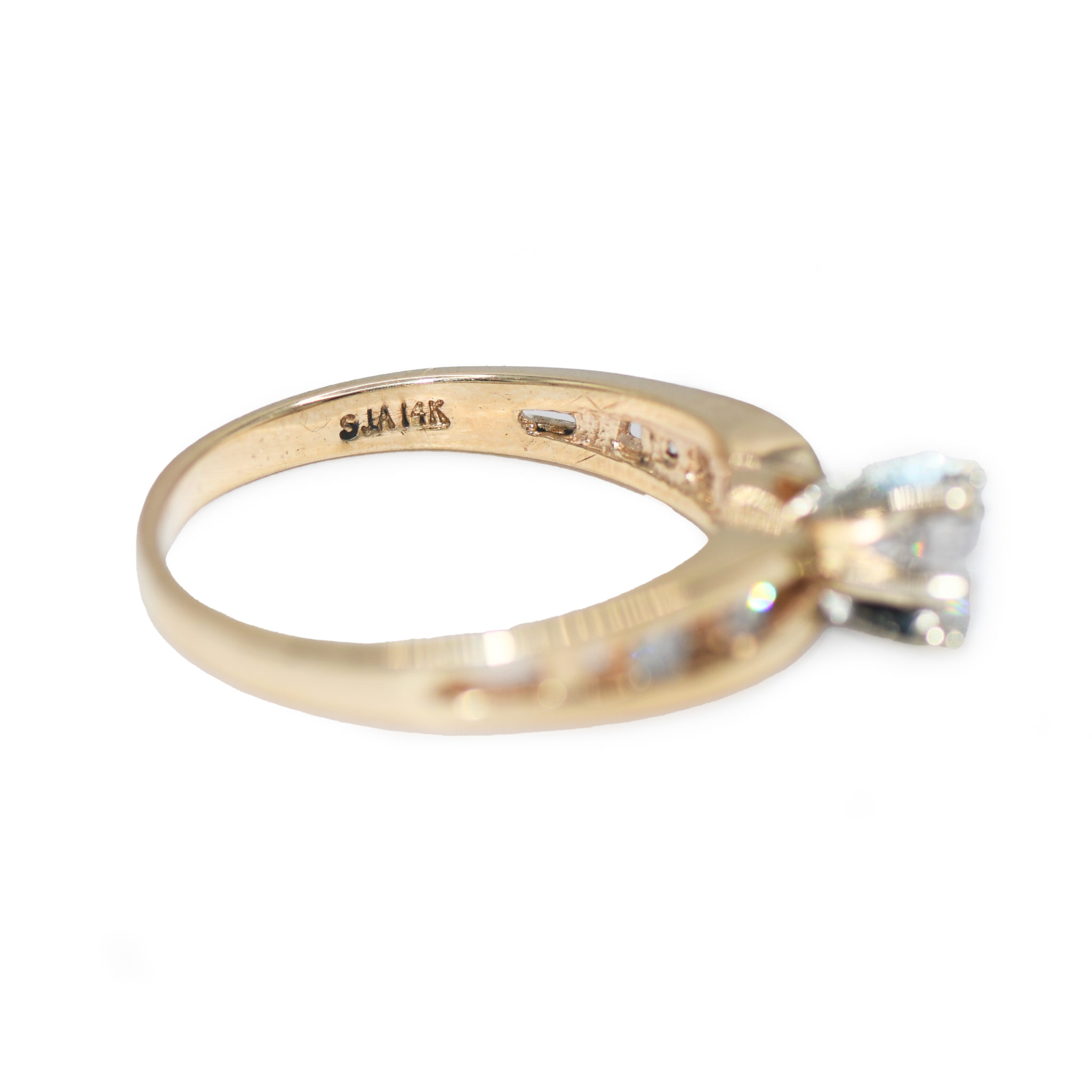 14K Yellow Gold Diamond Ring 3.6gr - Image 5