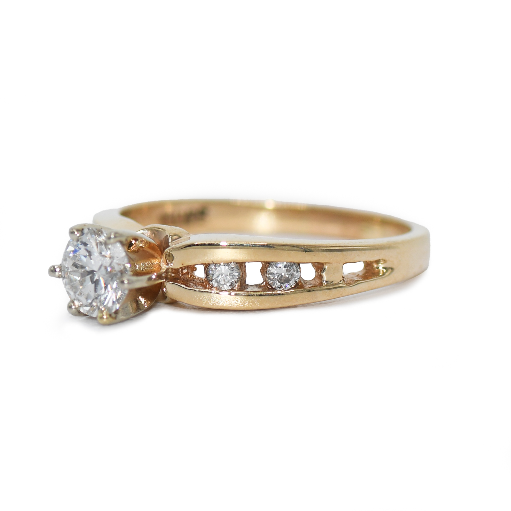 14K Yellow Gold Diamond Ring 3.6gr - Image 6