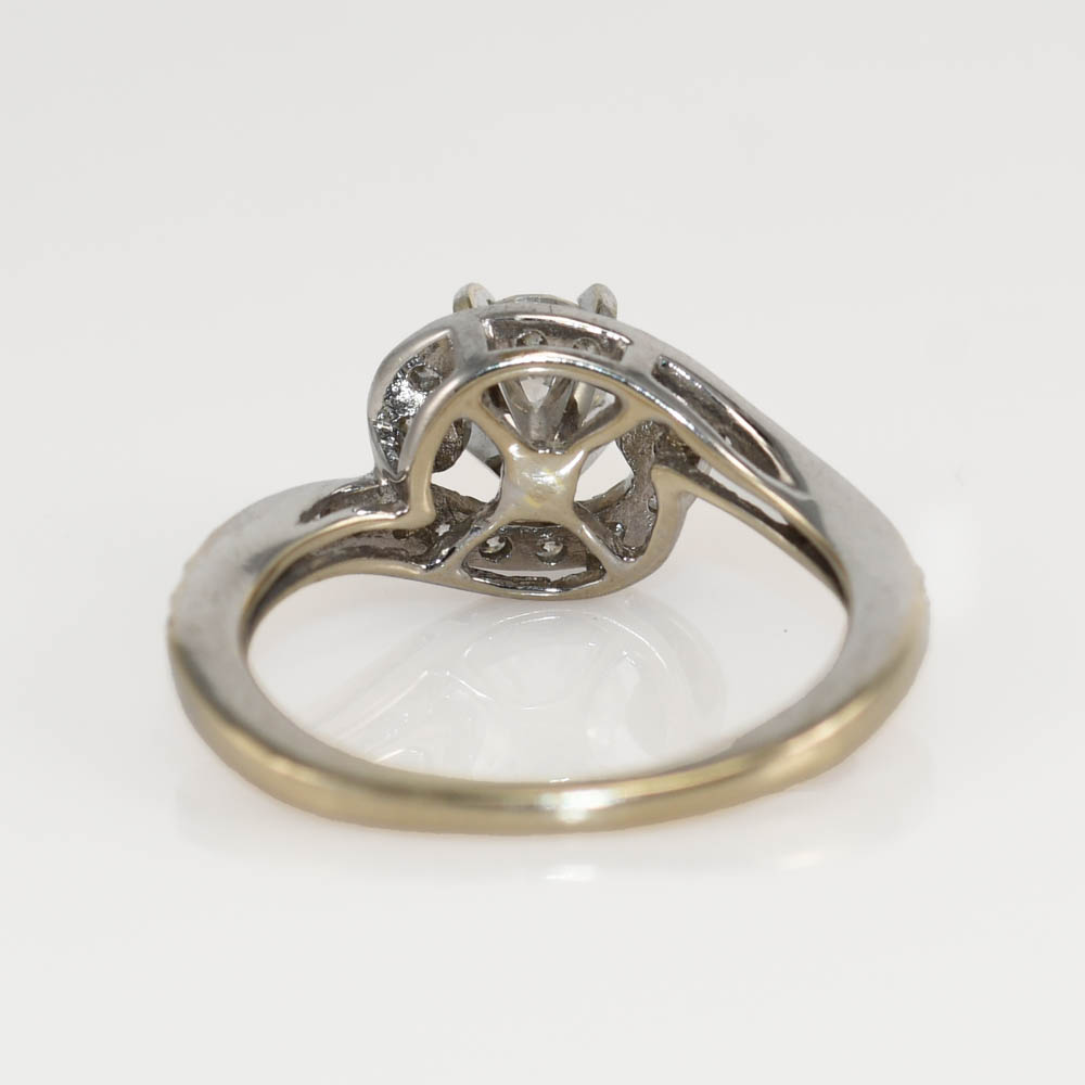 14k White Gold Diamond Engagement Ring .35tdw 2.2gr - Image 4