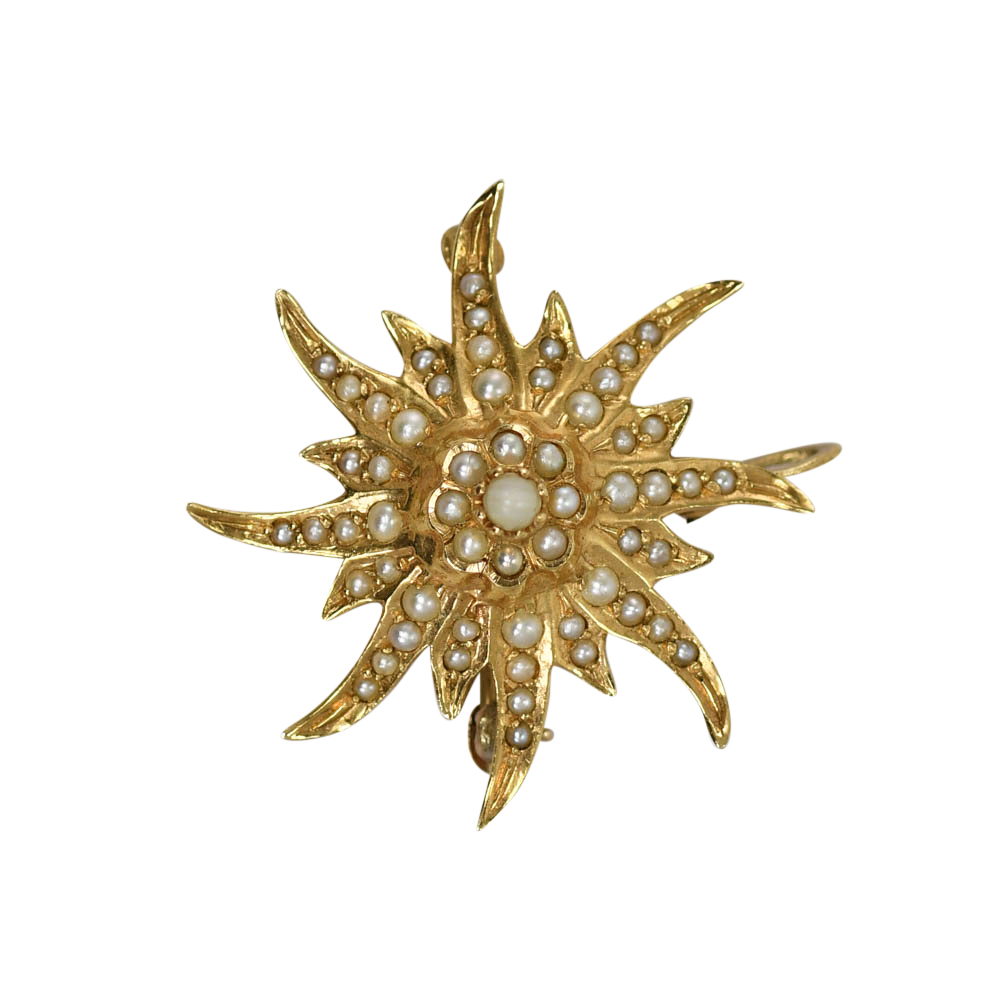 Vintage Seed Pearl Brooch