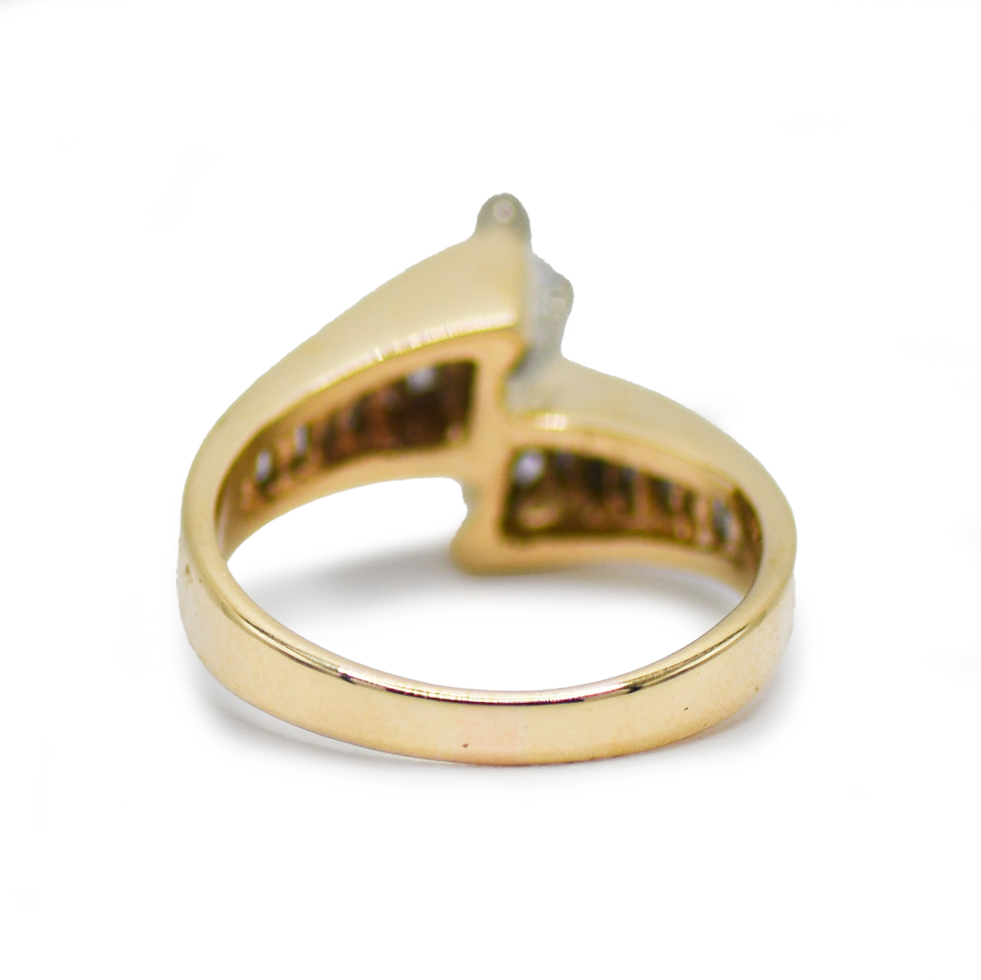14K Yellow Gold Marquise Diamond Ring - Image 3