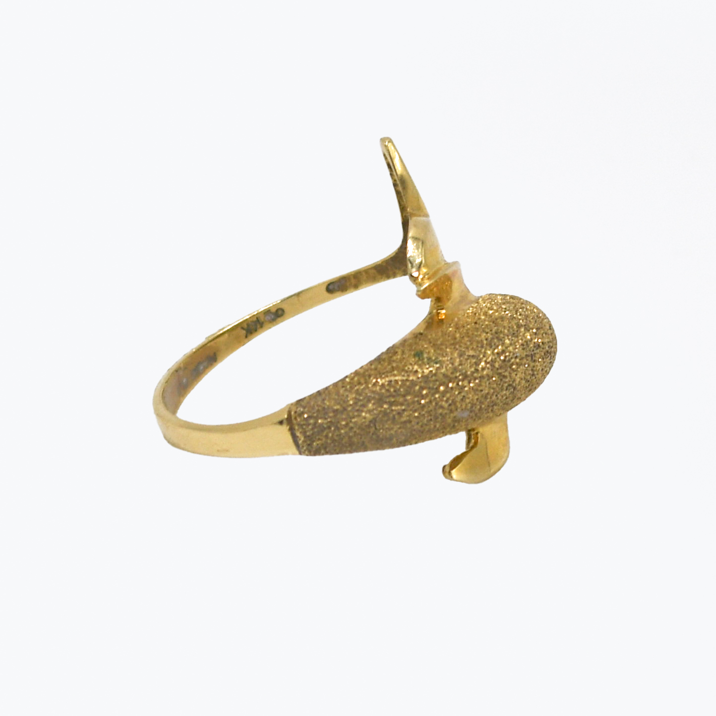 JewelStop 14k Yellow Gold Dolphin Hoop Earrings - 15x20 mm, 1.5gr.