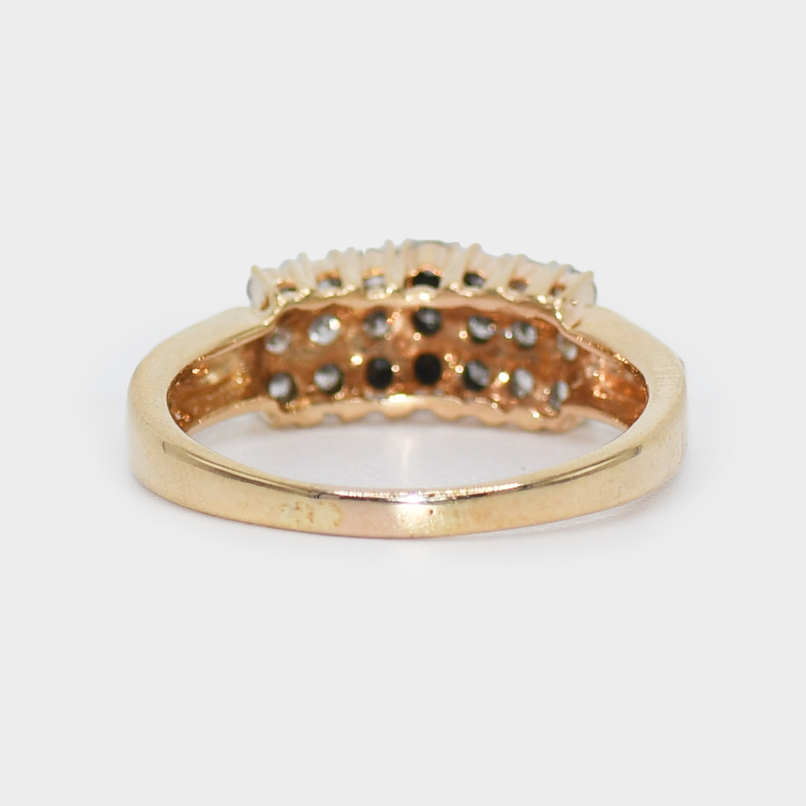 14k Yellow Gold Diamond Cluster Ring .35tdw, 4.4gr - Image 4
