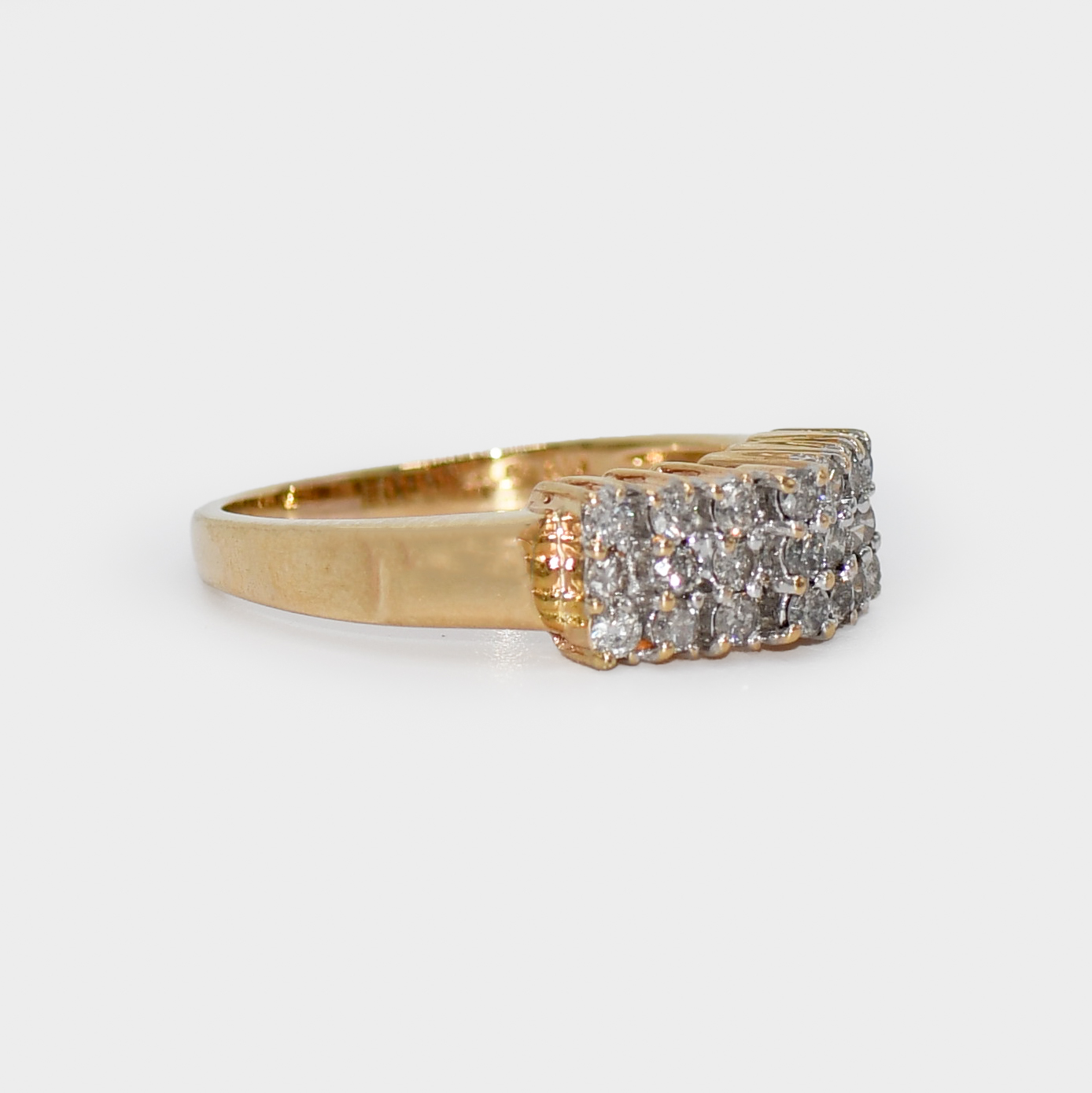 14k Yellow Gold Diamond Cluster Ring .35tdw, 4.4gr - Image 2